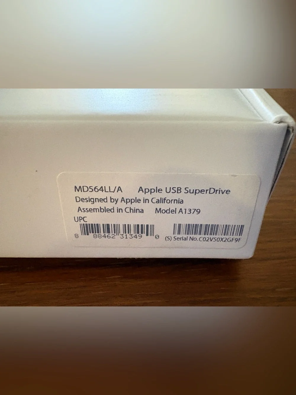 New In Box Apple USB SuperDrive CD/DVD Model A1379 / MPN: MD564LL/A